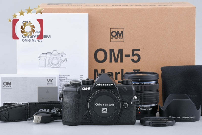 OM SYSTEM OLYMPUS OM-5 Mark II Black 20.4 MP 12-45 Lens [Japanese Language Only]