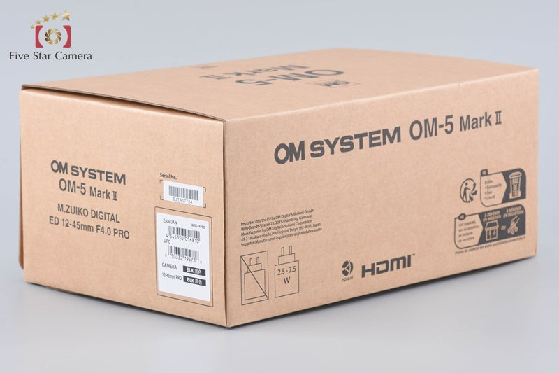 OM SYSTEM OLYMPUS OM-5 Mark II Black 20.4 MP 12-45 Lens [Japanese Language Only]