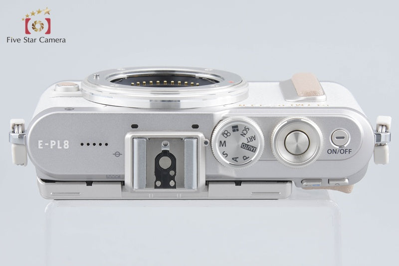 "Count 883" Olympus PEN E-PL8 White 16.1 MP Digital Mirrorless Camera w/ Box