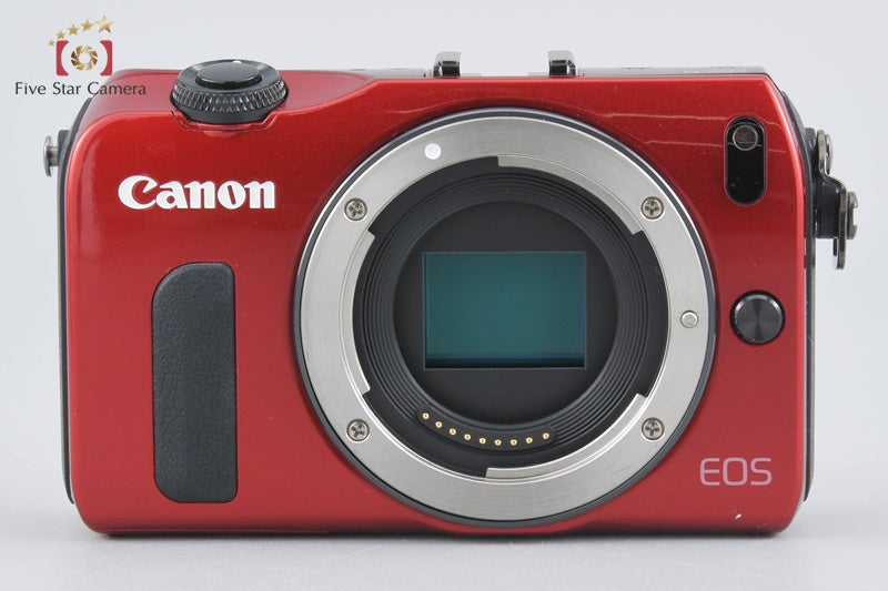 Canon EOS M Red 18.0 MP Mirrorless Camera EF-M 18-55 IS STM Lens