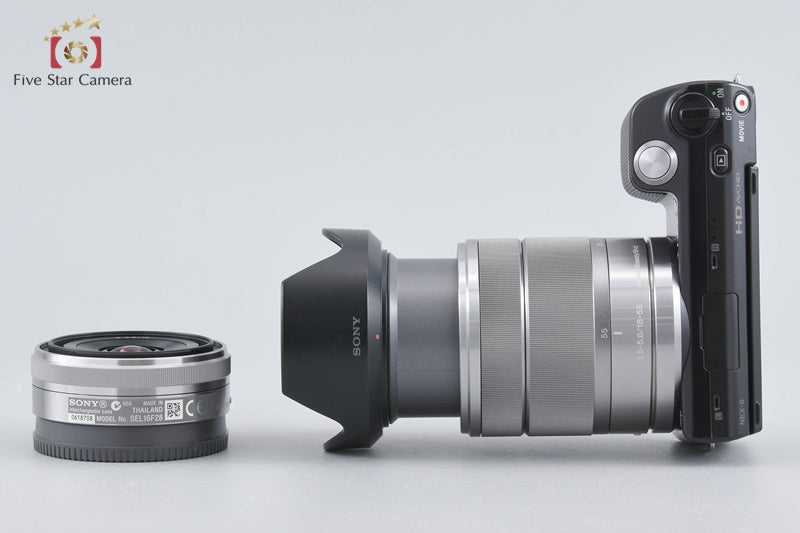 Sony α NEX-5 Black 14.2 MP 18-55 Lenses w/ Box [Japanese Language Only]