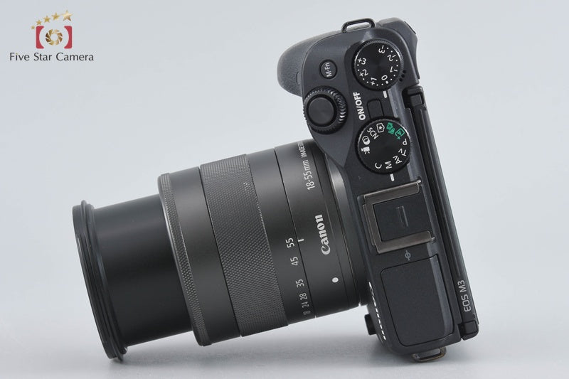 Canon EOS M3 Black 24.2 MP Digital Camera EF-M 18-55 IS STM Lens