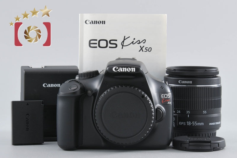 "Count 460" Canon EOS Kiss X50 / Rebel T3 / 1100D Black 12.2 MP 18-55 Lens