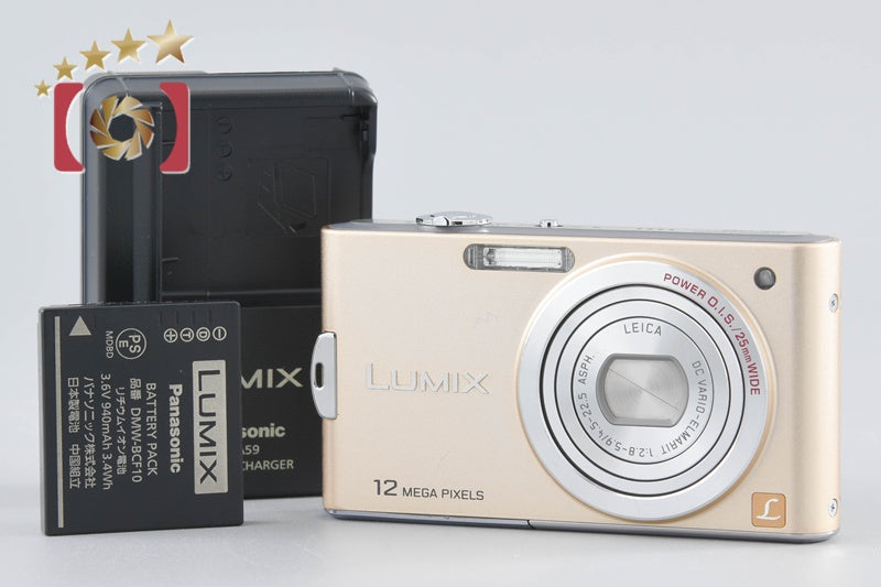 Panasonic LUMIX DMC-FX60 Gold 12.1 MP Digital Camera [Japanese Language Only]