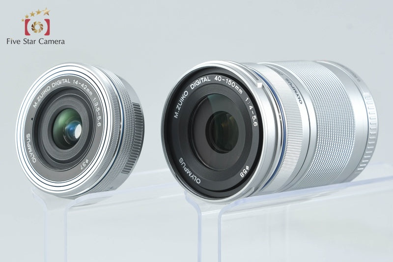 "Shutter count 1,883" Olympus PEN E-PL8 White 16.1 MP 14-42 40-150 Lenses