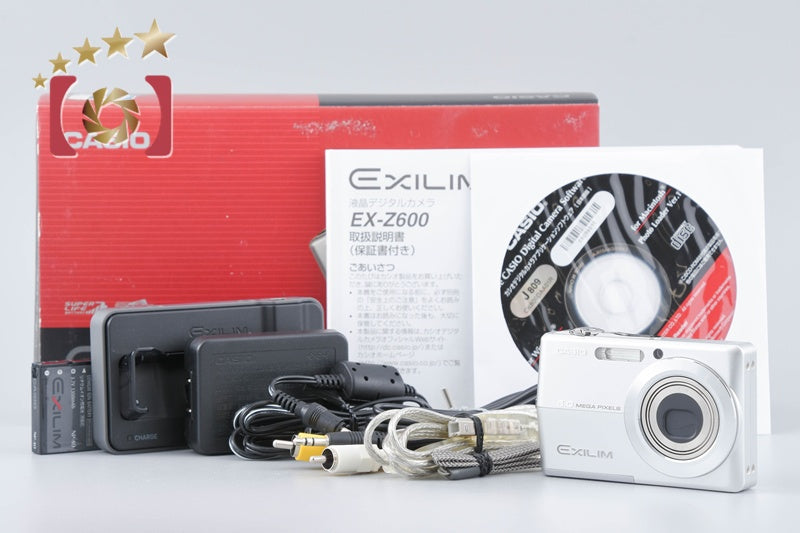 Casio EXILIM ZOOM EX-Z600 Silver 6.0 MP Digital Camera w/ Box
