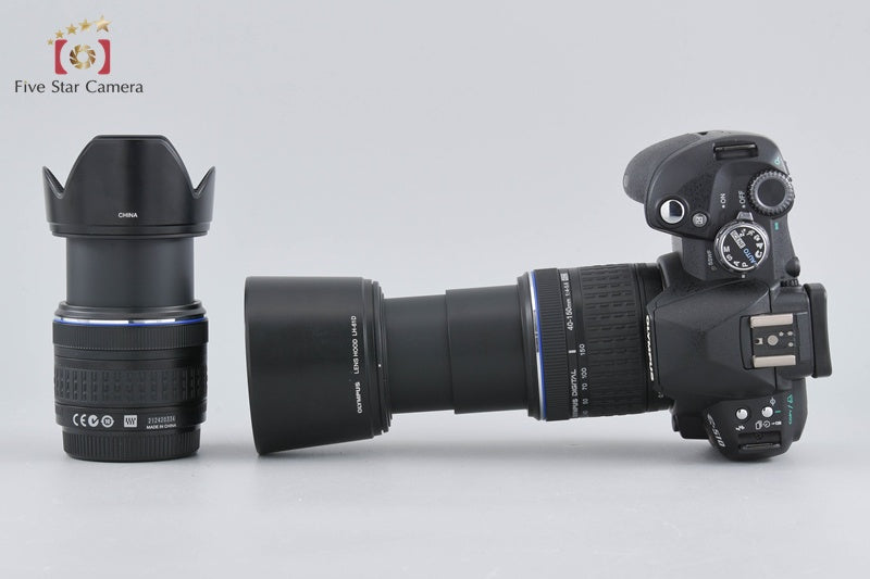 "Count 561" Olympus E-510 10.0 MP Digital SLR Camera 14-42 40-150 Lenses w/ Box