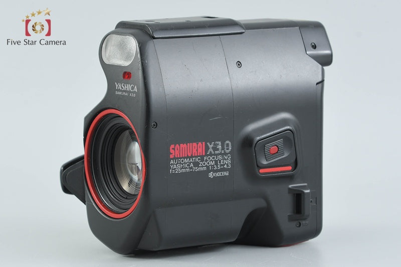 Kyocera Samurai X3.0 Red Point & Shoot Half Frame 35mm Film Camera