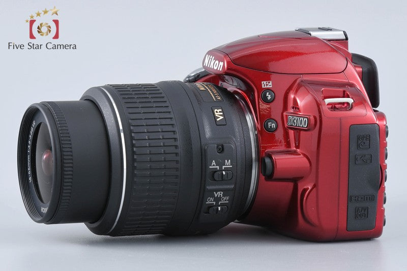 "Count 1,769" Nikon D3100 Red 14.2 MP Digital SLR Camera 18-55 VR Lens w/ Box