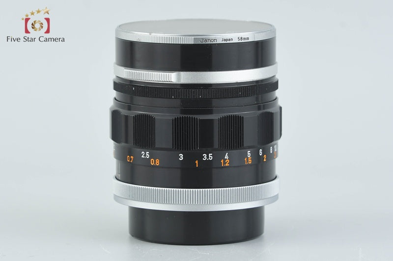 Canon FL 58mm f/1.2 FD Mount Lens