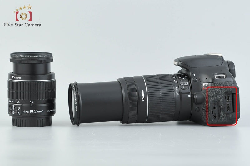 Canon EOS Kiss X5 / Rebel T3i / 600D 18.0 MP 18-55 55-250 Lenses