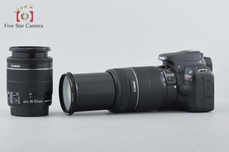 Canon EOS Kiss X7 / Rebel SL1 / 100D 18.0 MP DSLR 18-55 55-250 Lenses w/ Box