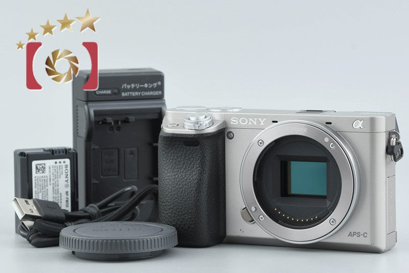 Sony α6000 ILCE-6000 Silver 24.3 MP Digital Camera [Multiple Languages]
