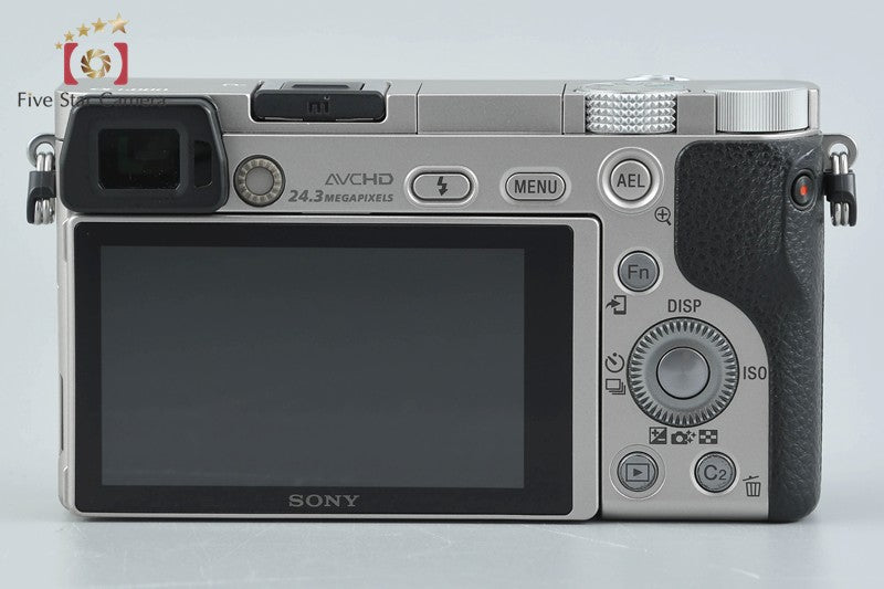 Sony α6000 ILCE-6000 Silver 24.3 MP Digital Camera [Multiple Languages]
