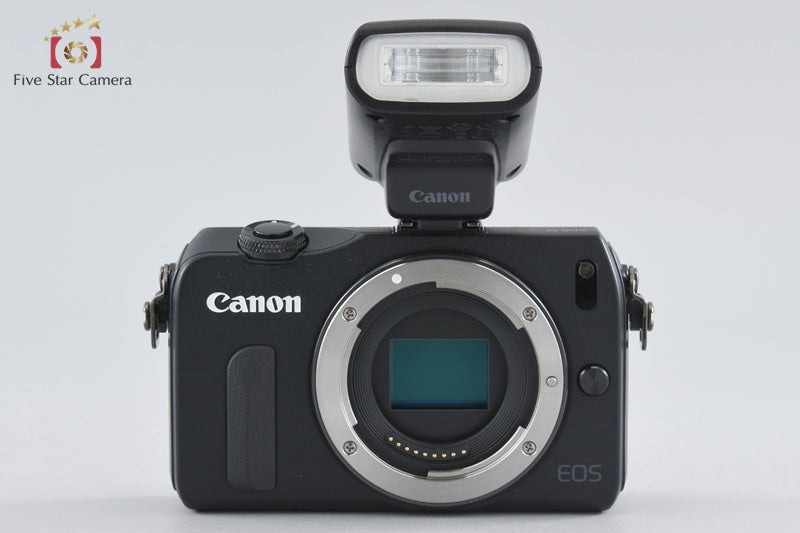 Canon EOS M Black 18.0 MP Mirrorless Camera 18-55 22 Lenses w/ Box