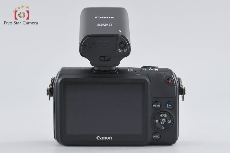 Canon EOS M Black 18.0 MP Mirrorless Camera 18-55 22 Lenses w/ Box