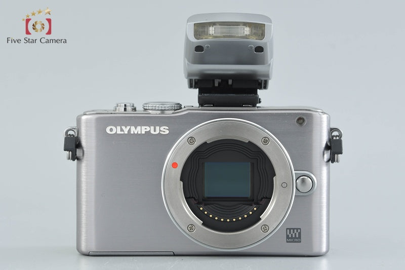 "Shutter count 5,564" Olympus PEN Lite E-PL3 Silver 12.3 MP 14-42 40-150 Lenses