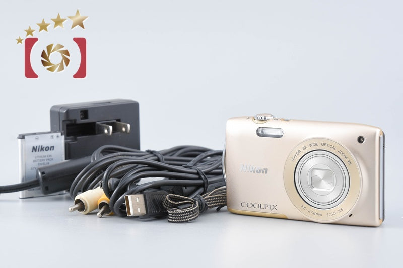 Nikon COOLPIX S3300 Sweet Gold 16.0 MP Digital Camera