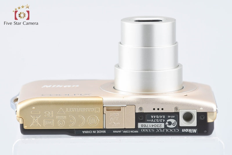 Nikon COOLPIX S3300 Sweet Gold 16.0 MP Digital Camera