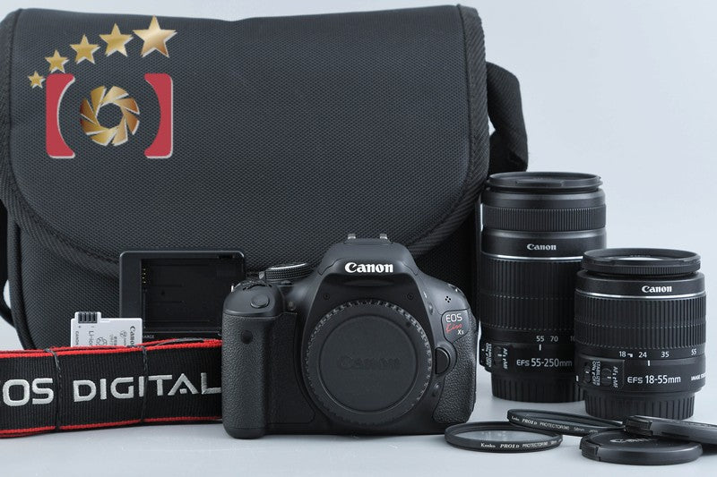 "Count 1,940" Canon EOS Kiss X5 / Rebel T3i / 600D 18.0 MP 18-55 55-250 Lenses