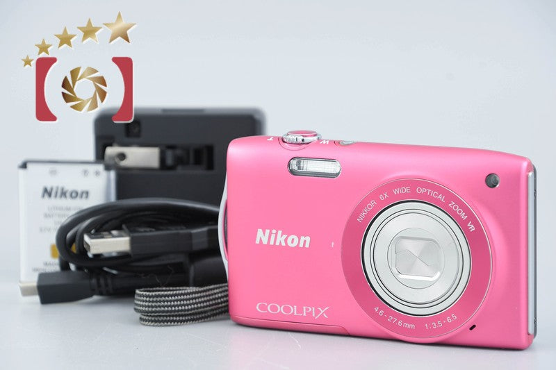 Nikon COOLPIX S3300 Strawberry Pink 16.0 MP Digital Camera