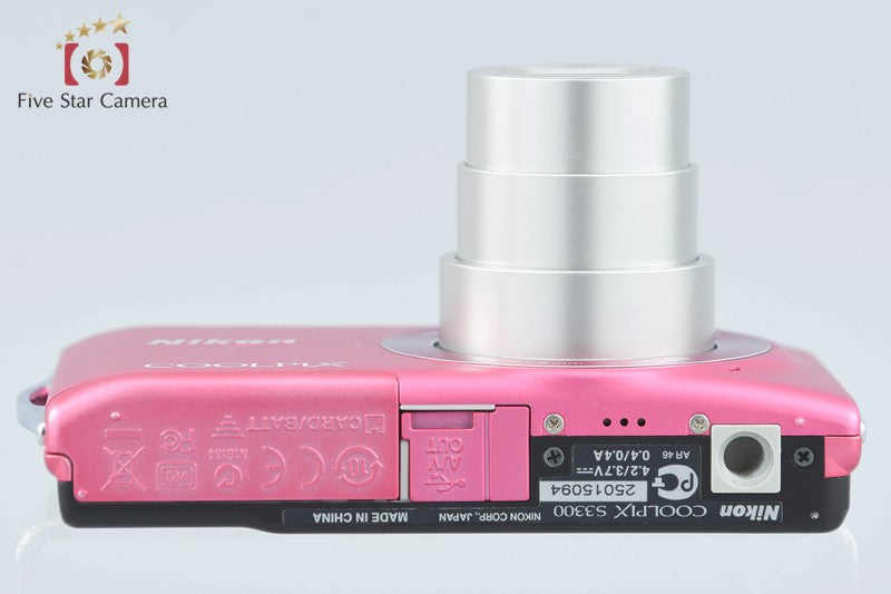 Nikon COOLPIX S3300 Strawberry Pink 16.0 MP Digital Camera