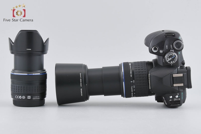 "Count 3,570" Olympus E-510 10.0 MP Digital SLR Camera 14-42 40-150 Lenses