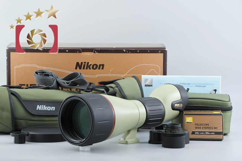Nikon Fieldscope ED D82P w/ 24xWDS, 30xWDS Wide Eyepiece, Box