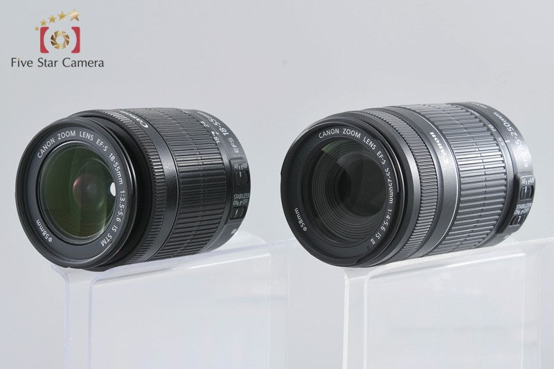 Canon EOS Kiss X7 / Rebel SL1 / 100D 18.0 MP DSLR 18-55 55-250 Lenses w/ Box