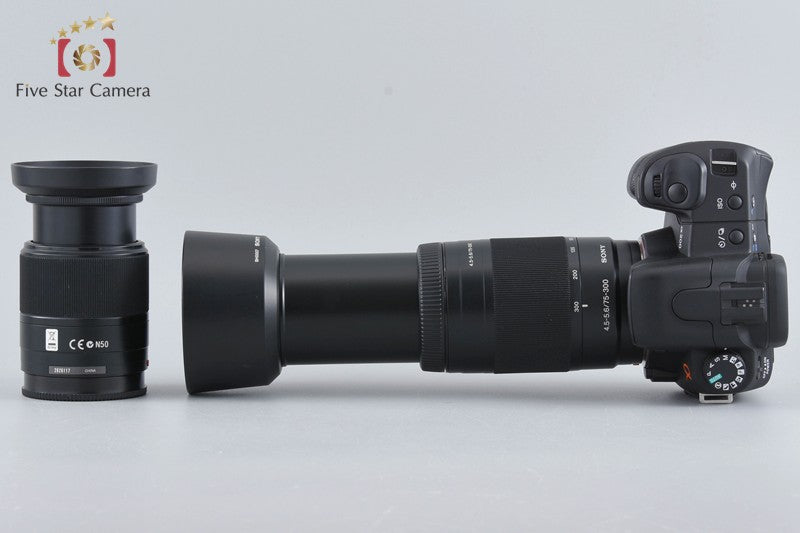 Sony Alpha α200 DSLR-A200 Black 18-70 75-300 Lenses [Japanese Language Only]