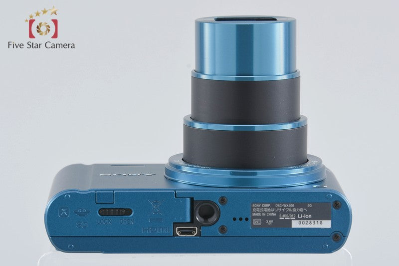 SONY Cyber-shot DSC-WX300 Blue 18.2 MP Digital Camera [Multiple Languages]