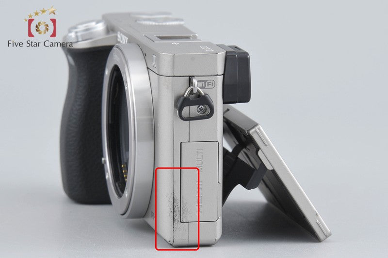 Sony α6000 ILCE-6000 Silver 24.3 MP Digital Camera [Multiple Languages]
