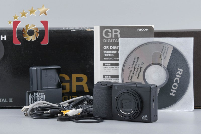 "Shutter count 436" Ricoh GR Digital III 10.0 MP Digital Camera w/ Box