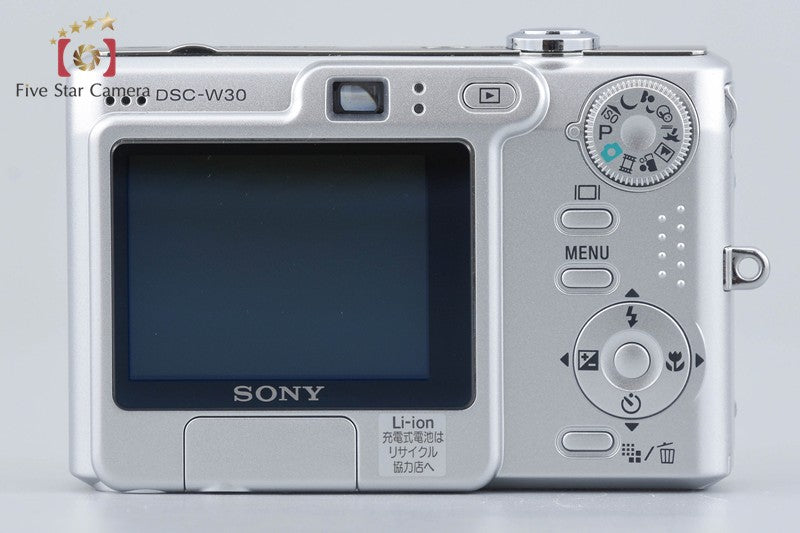Sony Cyber-Shot DSC-W30 Silver 6.0 MP Digital Camera [Japanese Language Only]