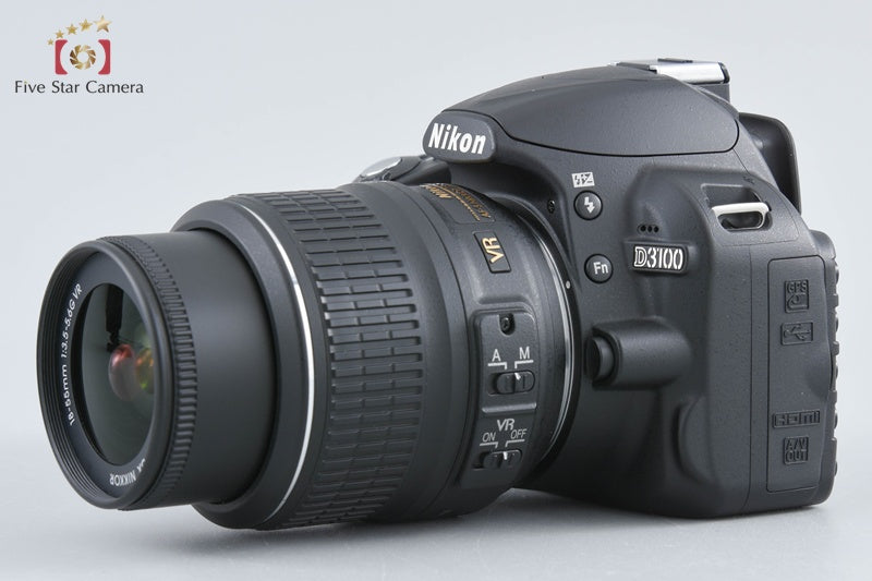 "Shutter count 1,394" Nikon D3100 Black 14.2 MP Digital SLR Camera 18-55 VR Lens