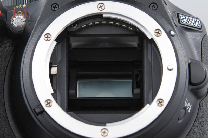 "Shutter count 53" Nikon D5500 Black 24.2 MP DSLR Camera 18-55 VR II Lens w/ Box