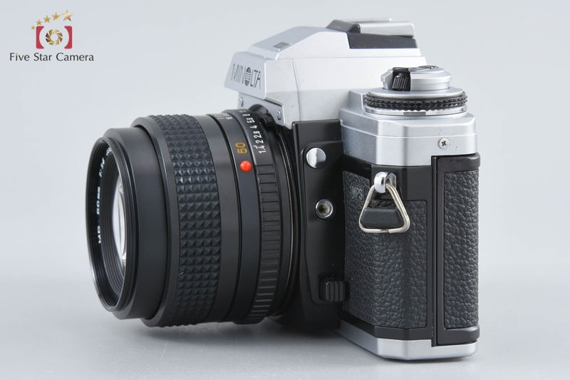 Minolta X-700 Silver 35mm SLR Film Camera + New MD 50mm f/1.4