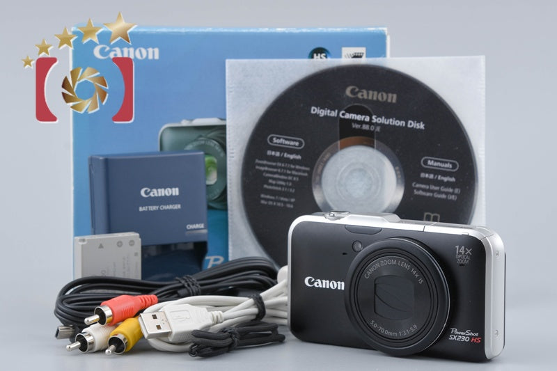 Canon PowerShot SX230 HS Black 12.1 MP Digital Camera w/ Box