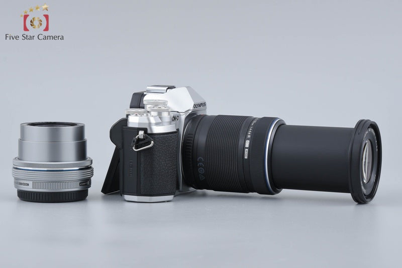 "Count 2,471" Olympus OM-D E-M10 Mark III Silver 16.1 MP 14-42 40-150 EZ Lenses
