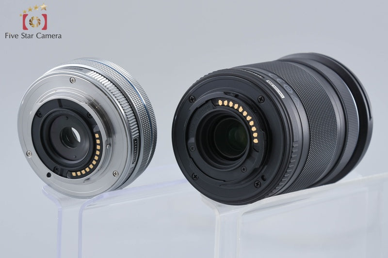"Count 2,471" Olympus OM-D E-M10 Mark III Silver 16.1 MP 14-42 40-150 EZ Lenses