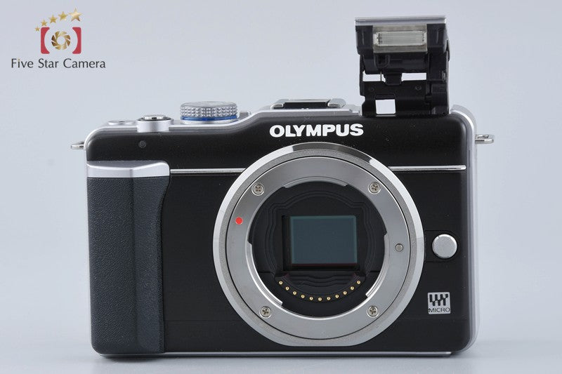 "Count 2,487" OLYMPUS PEN Lite E-PL1 Black 12.3 MP Digital Camera 14-42 Lens