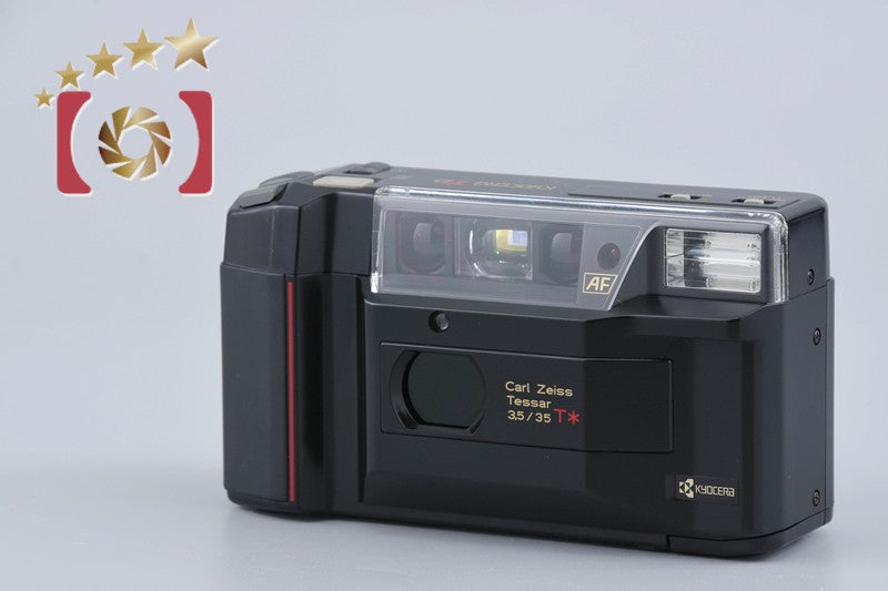 Kyocera TD Carl Zeiss Tessar 35/3.5 T* Black 35mm Point & Shoot Film Camera