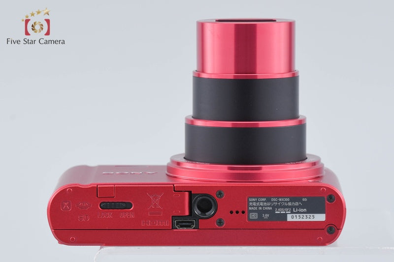 SONY Cyber-shot DSC-WX300 Red 18.2 MP Digital Camera [Multiple Languages]