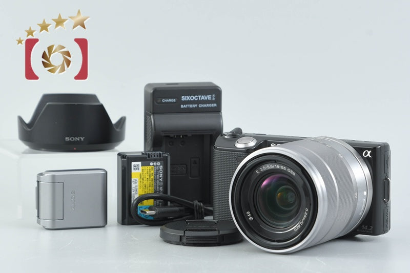 "Count 5,190" Sony α NEX-5 Black 16.1 MP 18-55 Lens [Japanese Language Only]