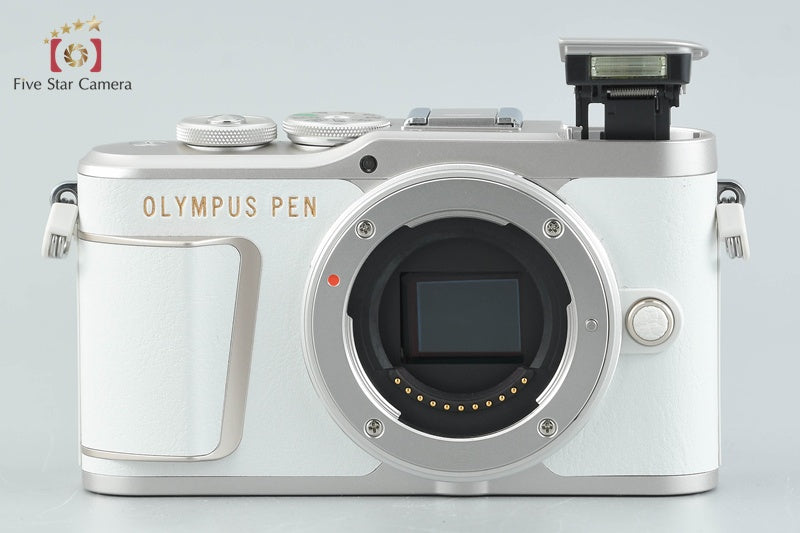 "Shutter count 1,379" Olympus PEN E-PL10 White 16.1 MP EZ 14-42 40-150 Lenses