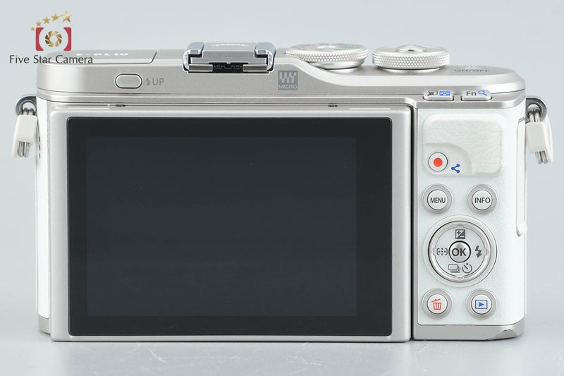 "Shutter count 1,379" Olympus PEN E-PL10 White 16.1 MP EZ 14-42 40-150 Lenses