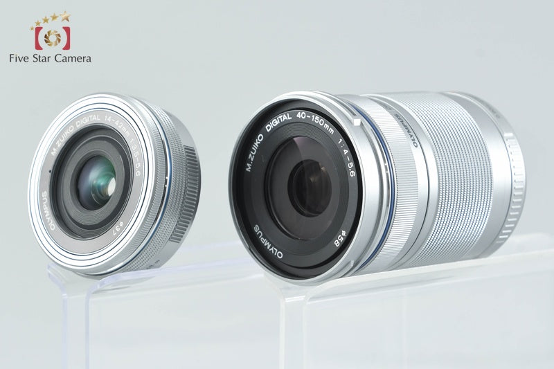 "Shutter count 1,379" Olympus PEN E-PL10 White 16.1 MP EZ 14-42 40-150 Lenses