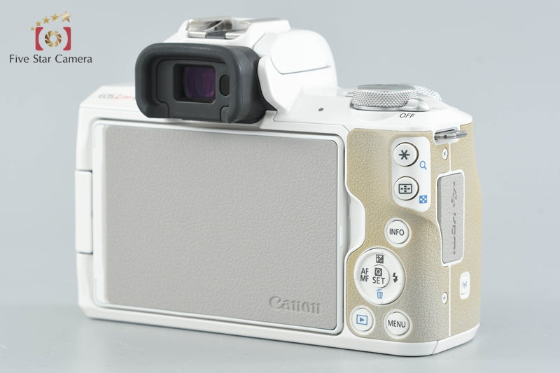 Canon EOS Kiss M / M50 White 24.0 MP 15-45 55-200 IS STM Lenses w/ Box