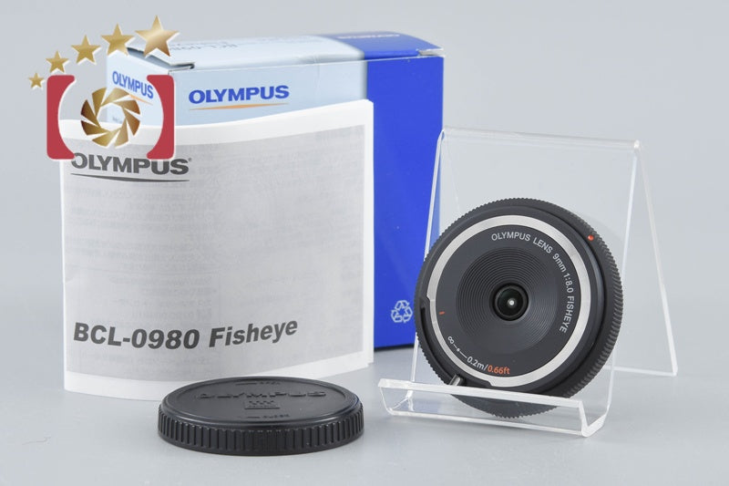 Olympus FISHEYE Body Cap Lens 9mm f/8 Black BCL-0980 w/ Box
