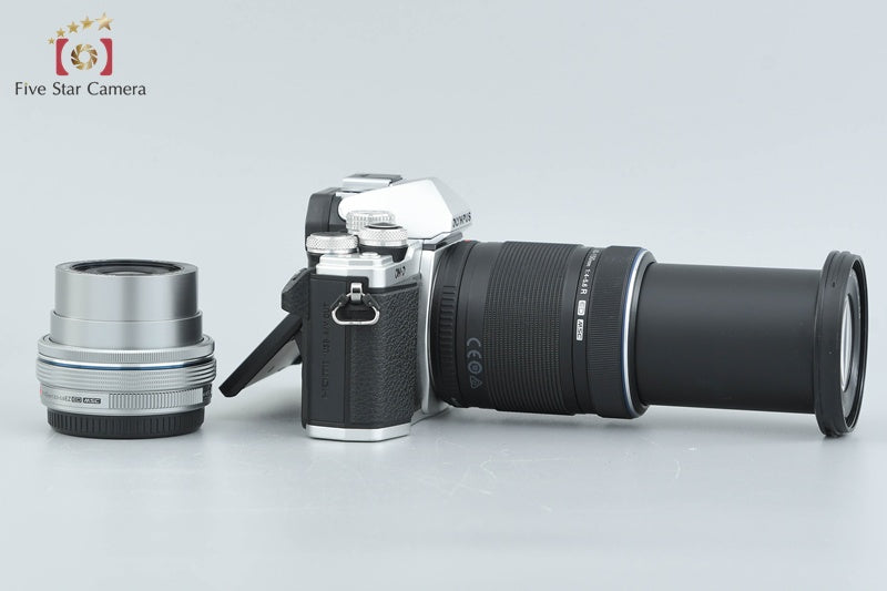 Olympus OM-D E-M10 Mark II Silver 16.1 MP 14-42 40-150 Lenses